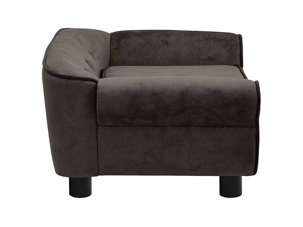 Canapé pour chien Marron 72x45x30 cm Peluche