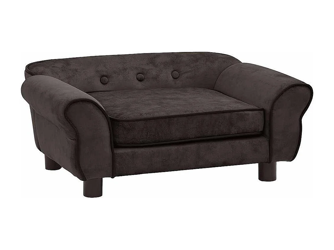 Hondenbank 72x45x30 cm pluche bruin