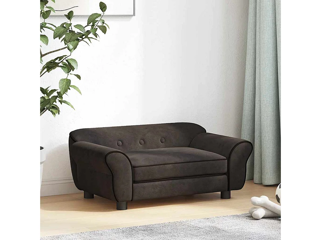 Hondenbank 72x45x30 cm pluche bruin