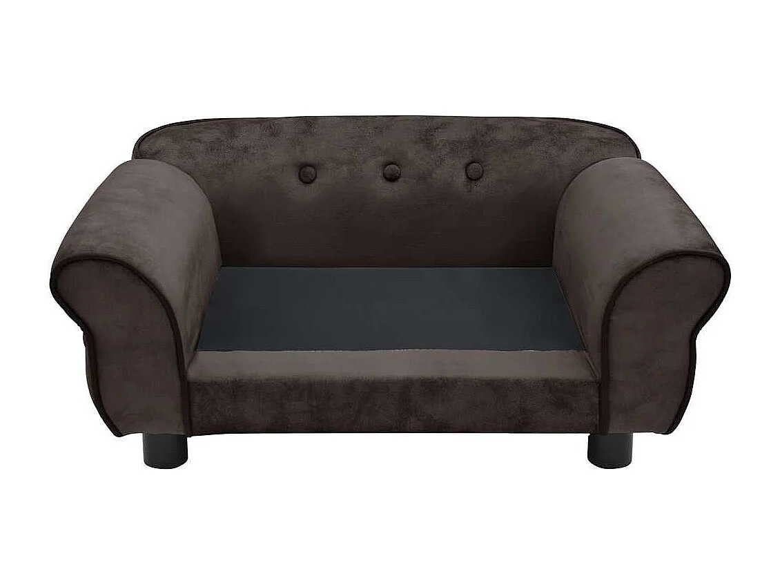 Hondenbank 72x45x30 cm pluche bruin