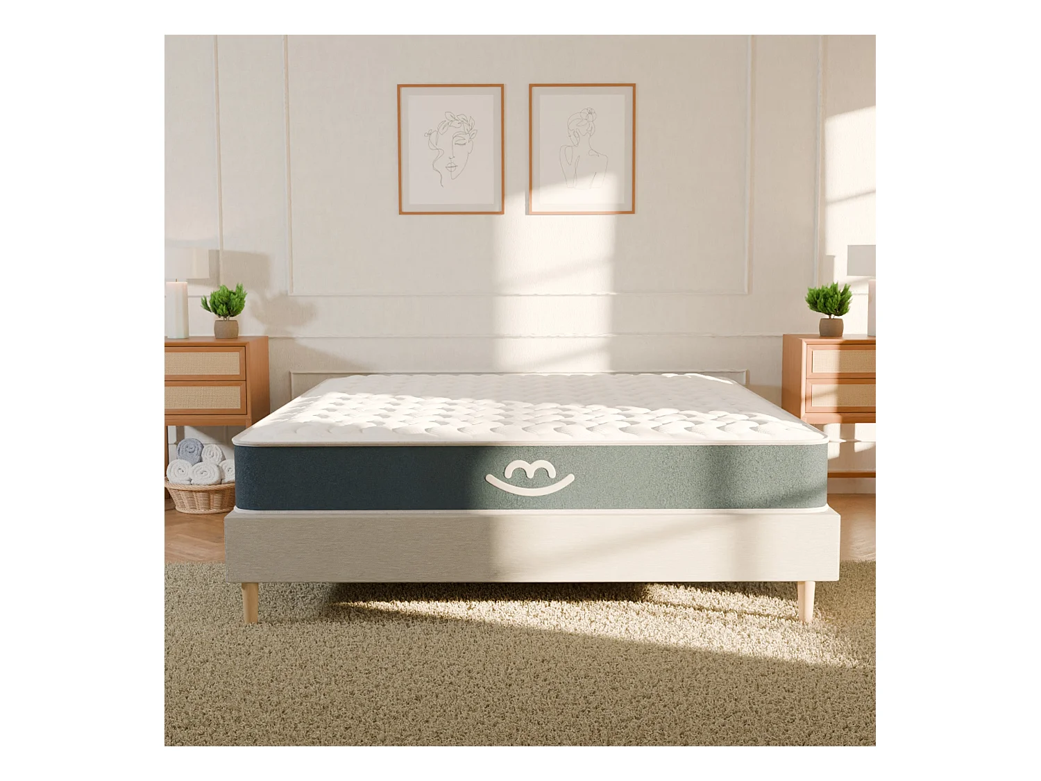 Matelas hybride mousse et ressorts 70x190 épais 22cm