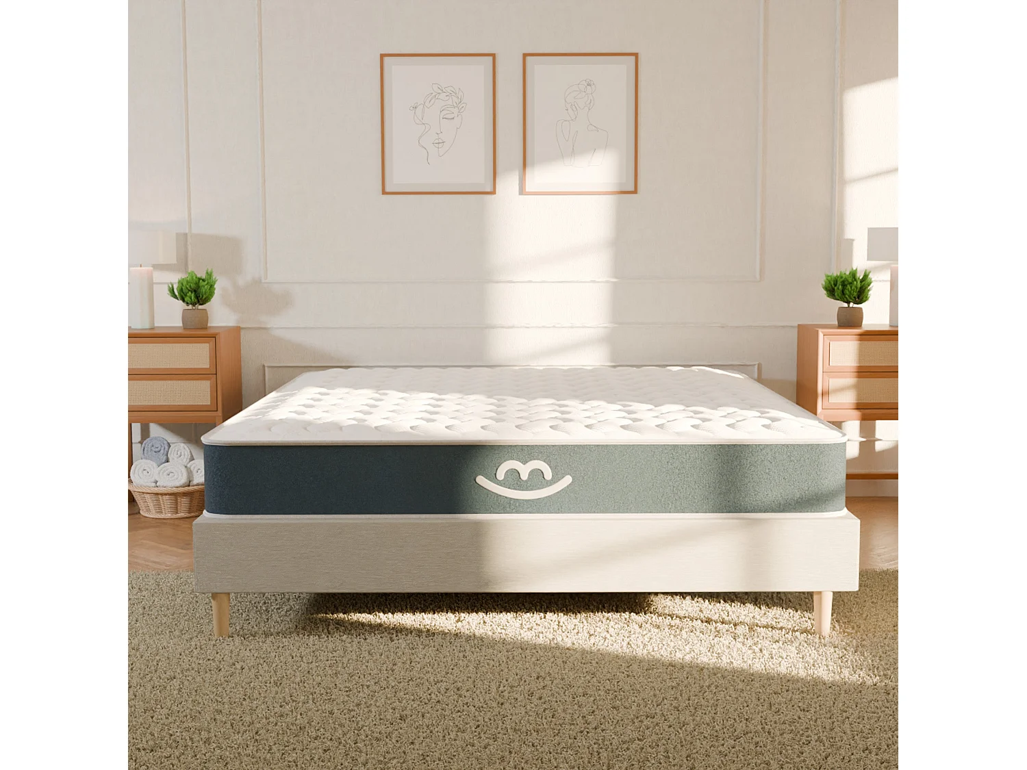 Matelas hybride mousse et ressorts 70x190 épais 22cm