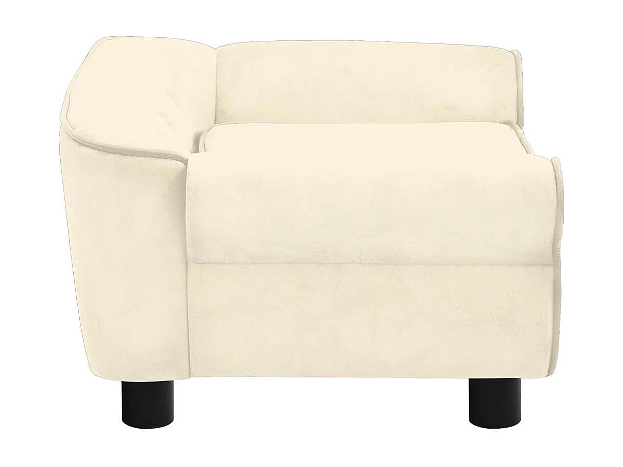 Hondenbank 72x45x30 cm pluche crèmekleurig