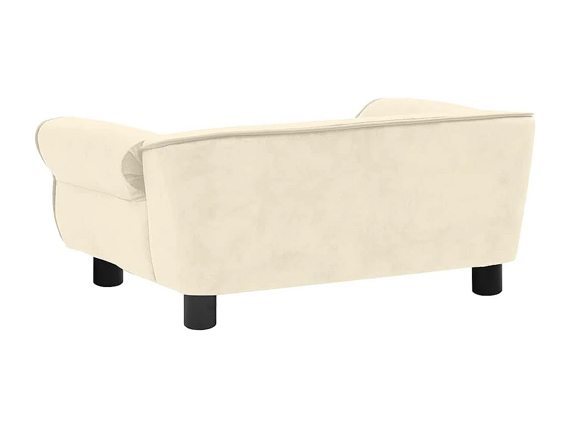 Hondenbank 72x45x30 cm pluche crèmekleurig