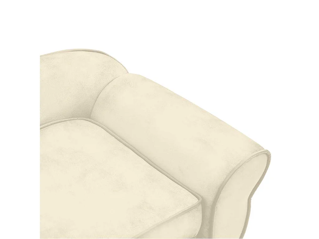 Hondenbank 72x45x30 cm pluche crèmekleurig