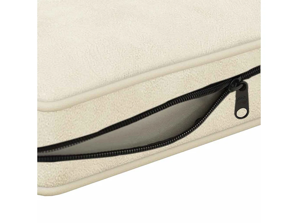 Hondenbank 72x45x30 cm pluche crèmekleurig