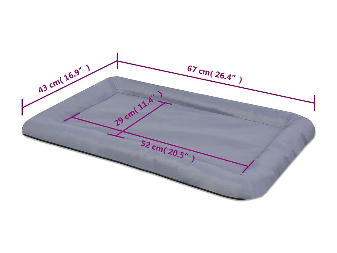 Hondenmatras maat L grijs