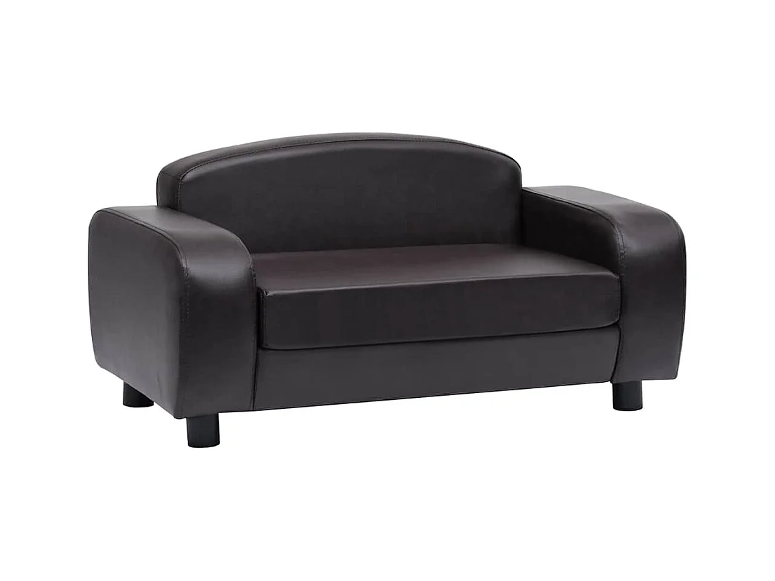 Canapé pour chien Marron 80x50x40 cm Similicuir