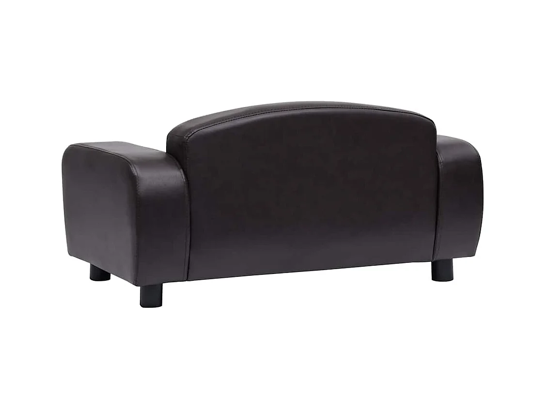 Canapé pour chien Marron 80x50x40 cm Similicuir