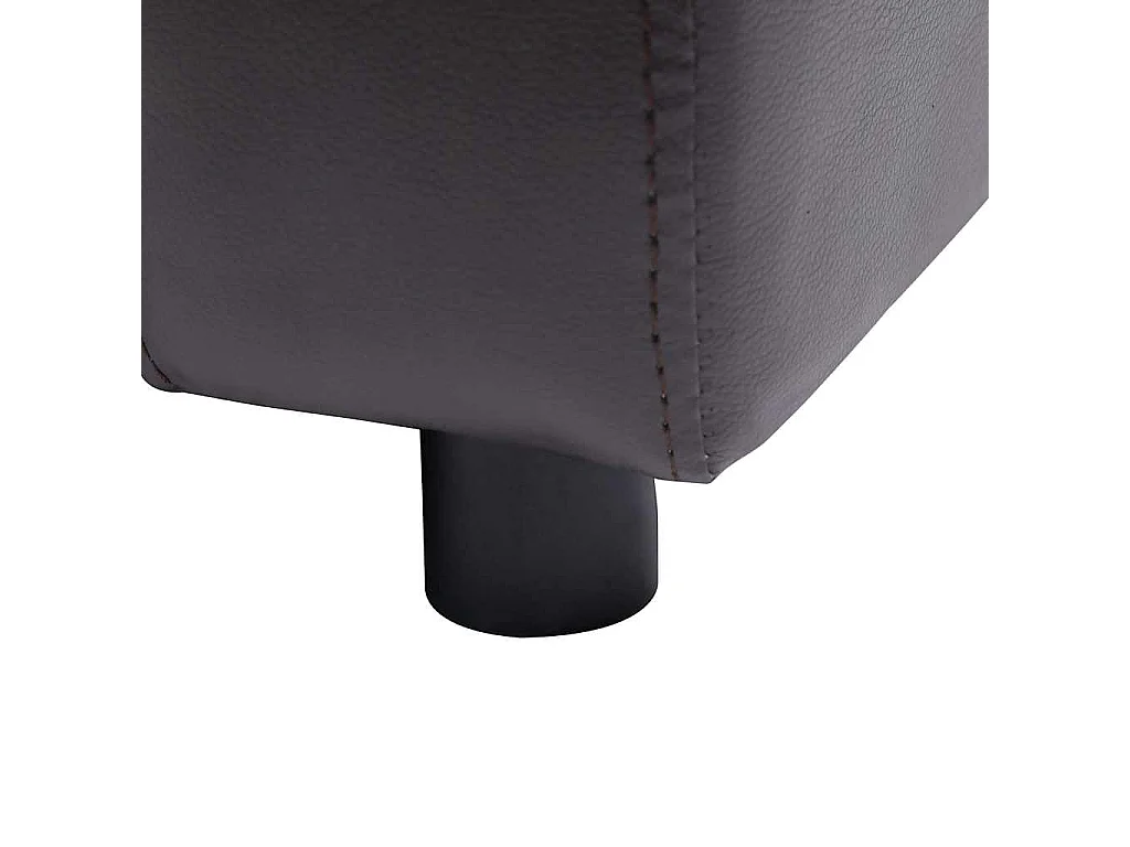 Sofá para perros cuero sintético marrón 80x50x40 cm