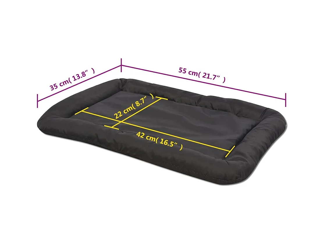 Matelas pour chiens Taille M Noir