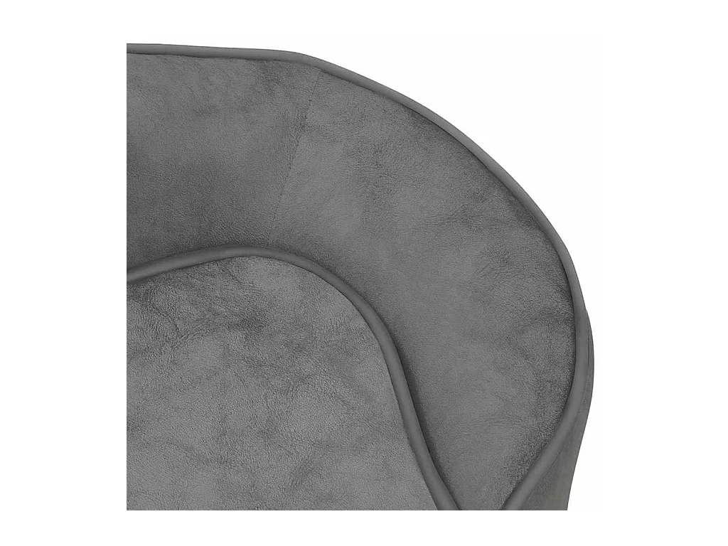 Canapé pour chien Gris 67x47x36 cm Peluche