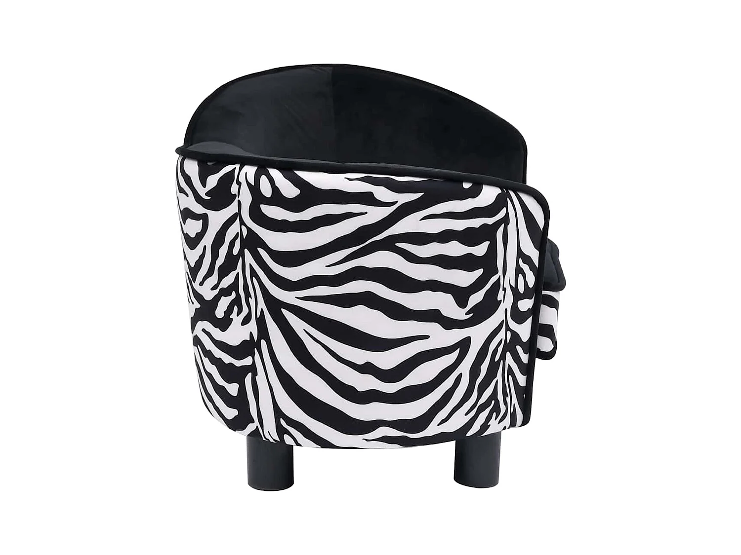 Canapé pour chien Noir 68x38x38 cm Peluche