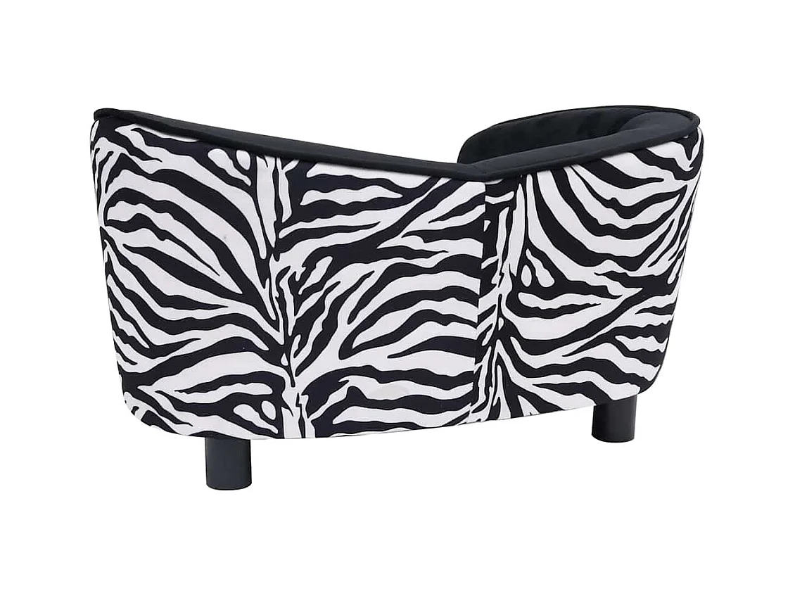 Canapé pour chien Noir 68x38x38 cm Peluche