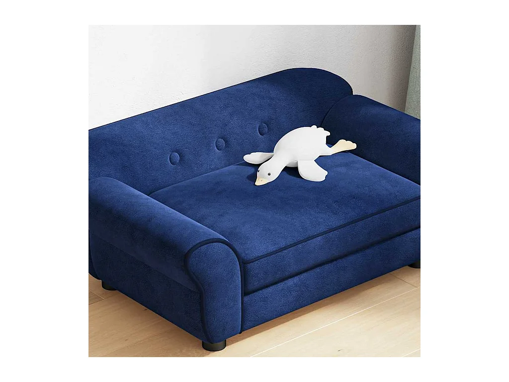Canapé pour chien Bleu 72x45x30 cm Peluche