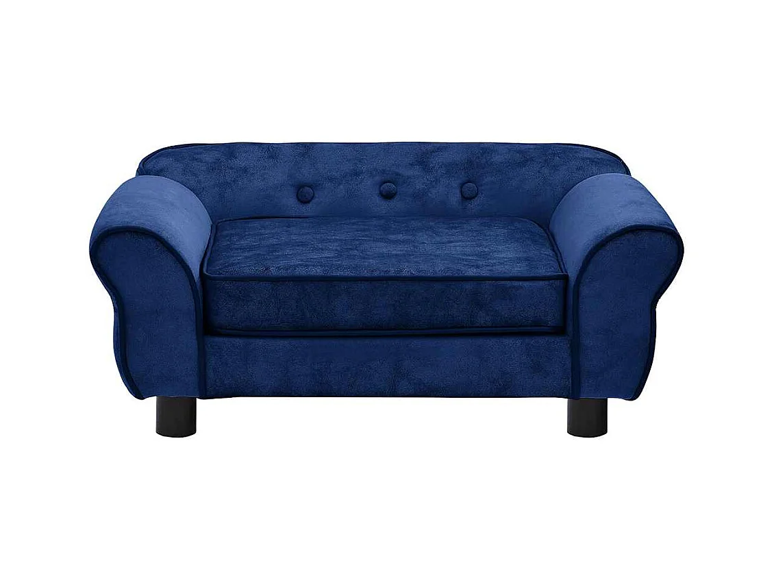 Canapé pour chien Bleu 72x45x30 cm Peluche