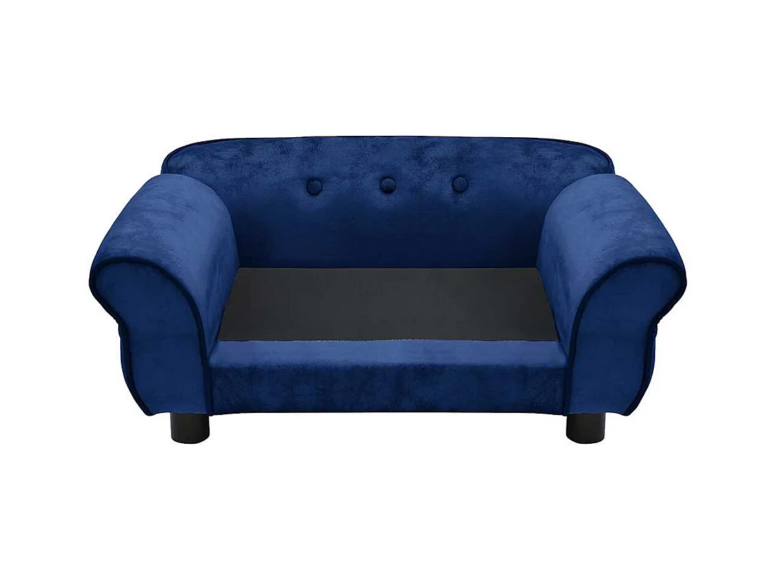 Canapé pour chien Bleu 72x45x30 cm Peluche