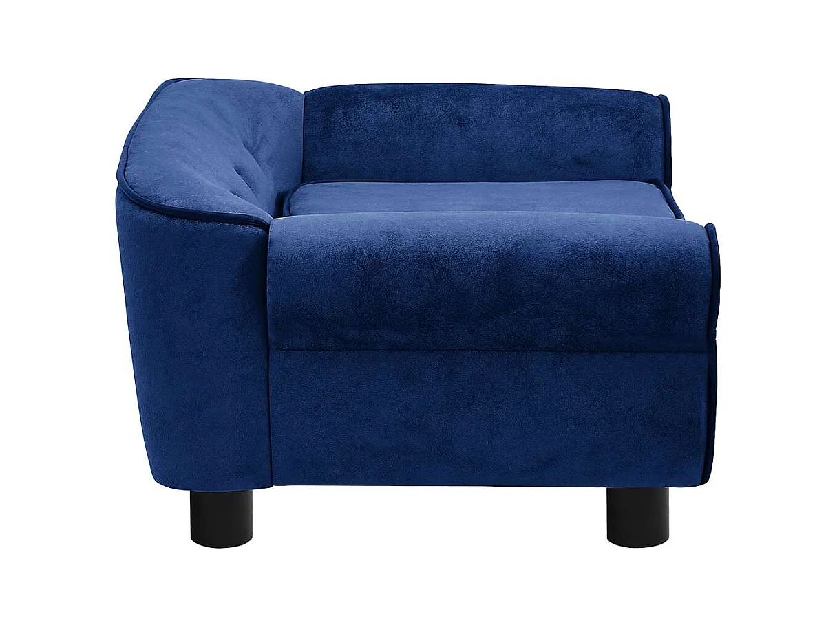 Canapé pour chien Bleu 72x45x30 cm Peluche