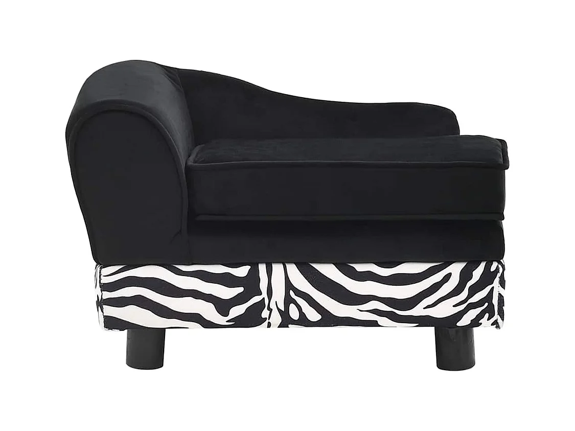 Canapé pour chien Noir 57x34x36 cm Peluche