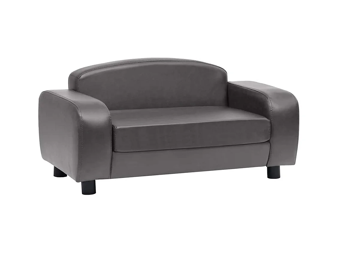 Canapé pour chien Gris 80x50x40 cm Similicuir