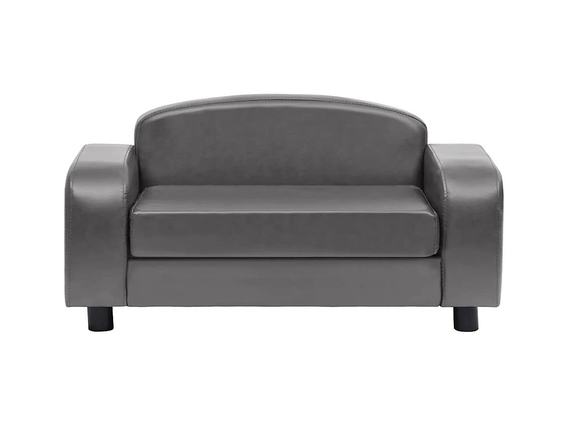 Canapé pour chien Gris 80x50x40 cm Similicuir