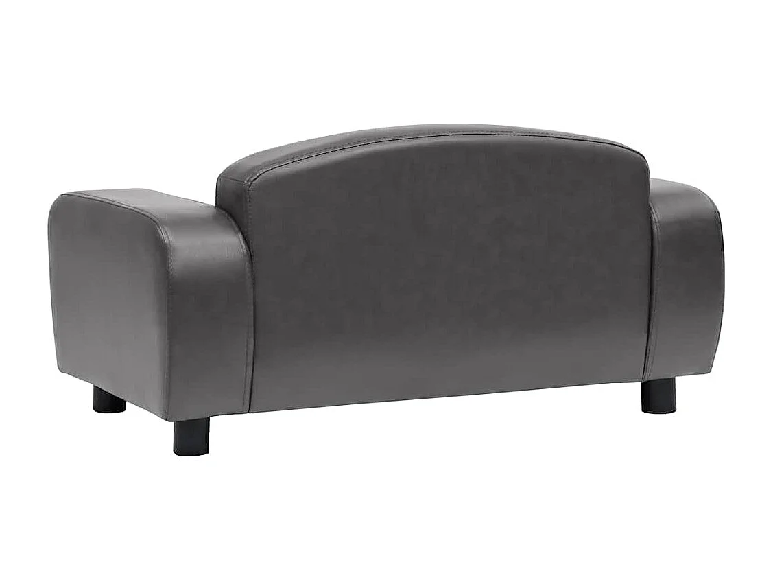 Hondenbank 80x50x40 cm kunstleer grijs