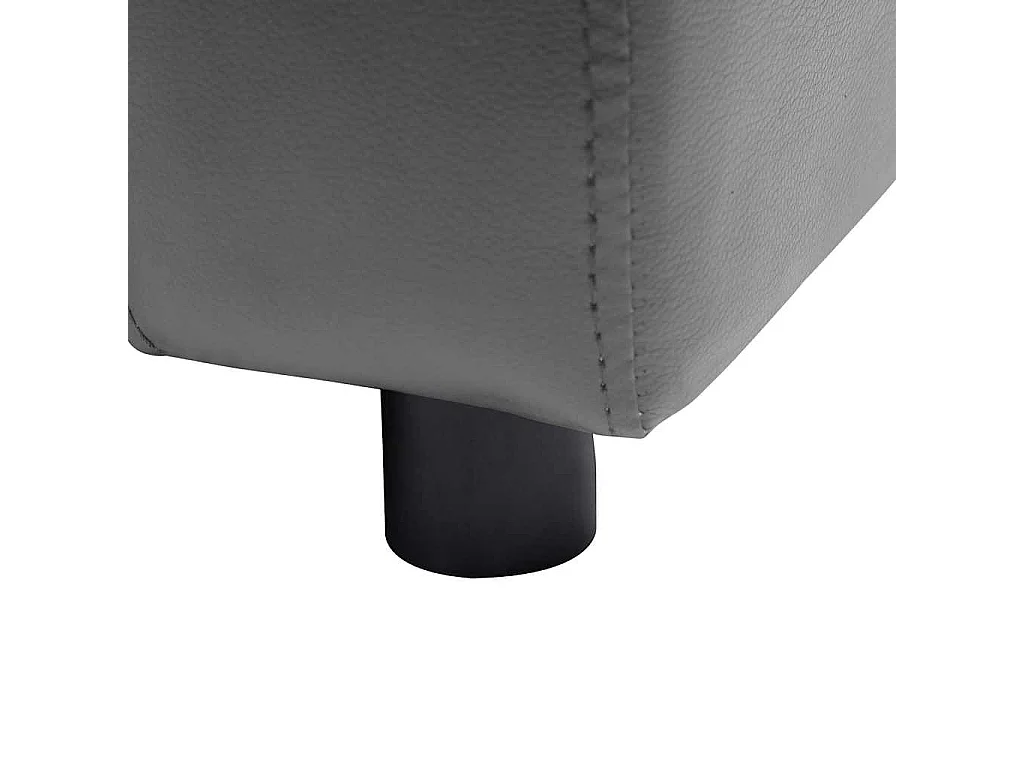 Hondenbank 80x50x40 cm kunstleer grijs