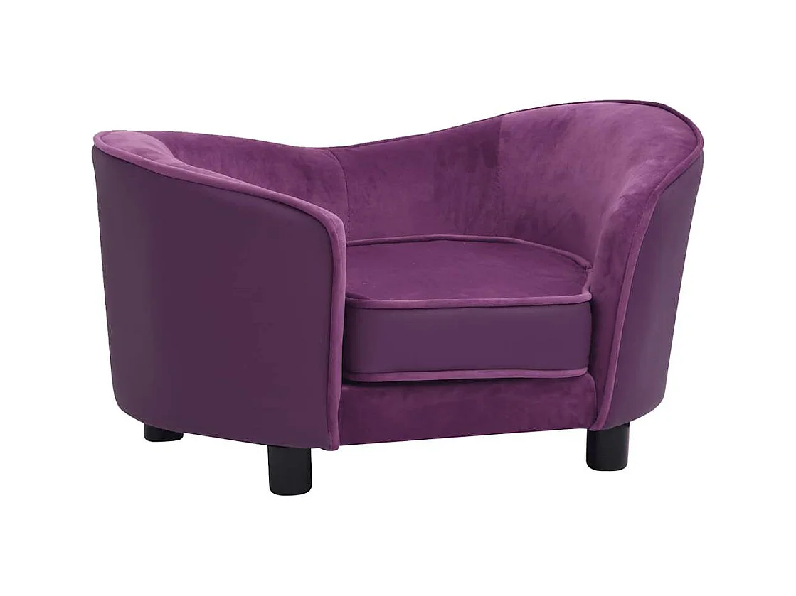 Canapé pour chien Bordeaux 69x49x40 cm Peluche et similicuir