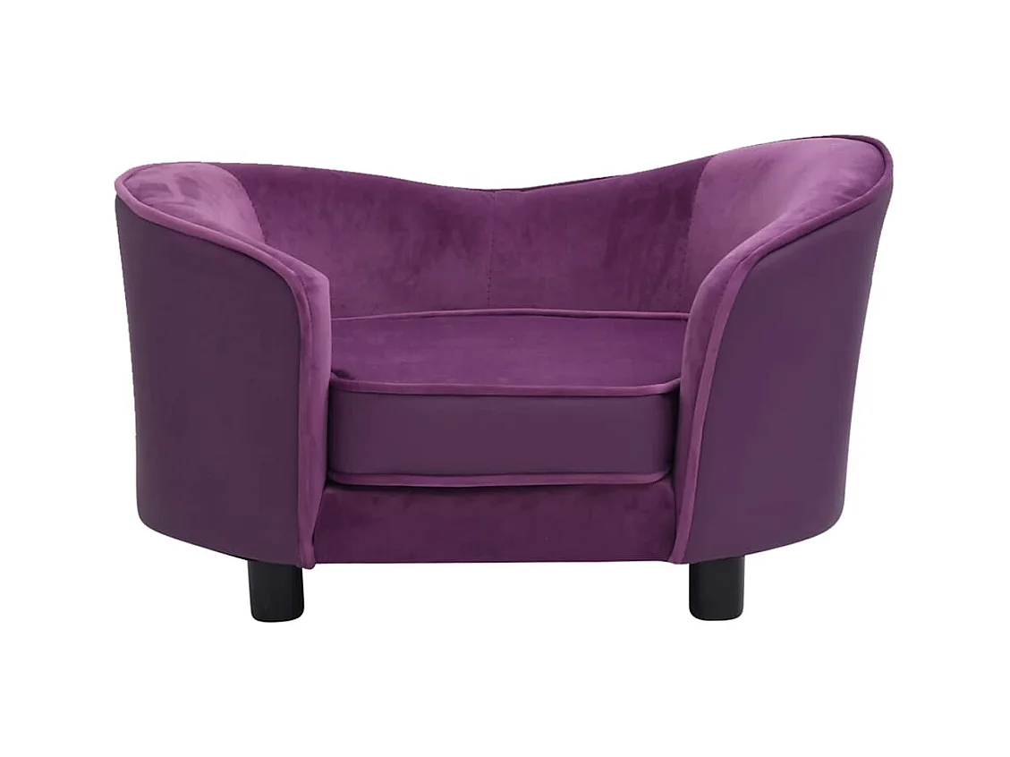 Canapé pour chien Bordeaux 69x49x40 cm Peluche et similicuir