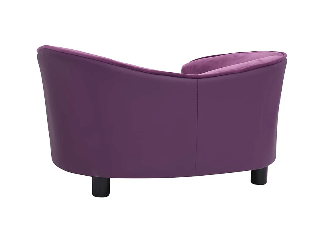 Canapé pour chien Bordeaux 69x49x40 cm Peluche et similicuir