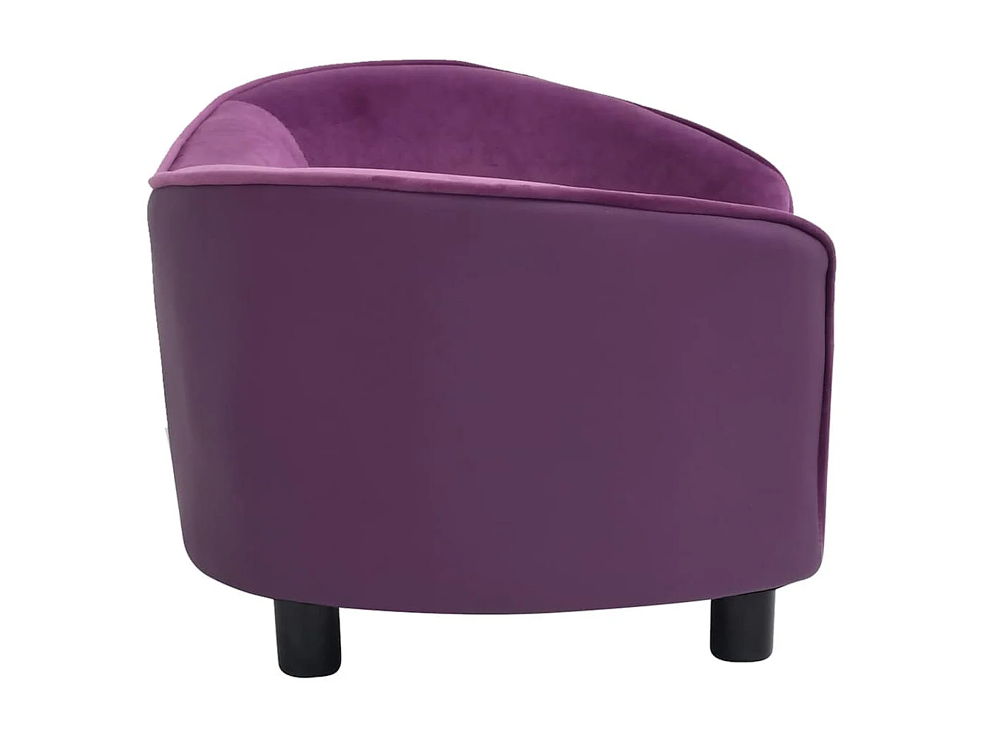 Hondenbank 69x49x40 cm pluche en kunstleer bordeauxrood