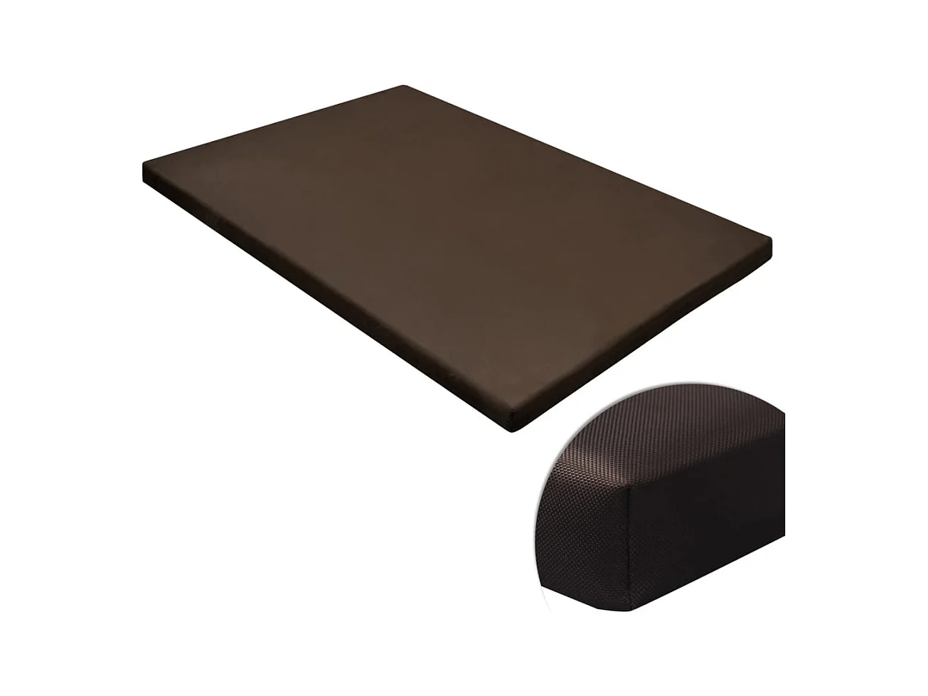 Tapis pour chien plat et carré marron M