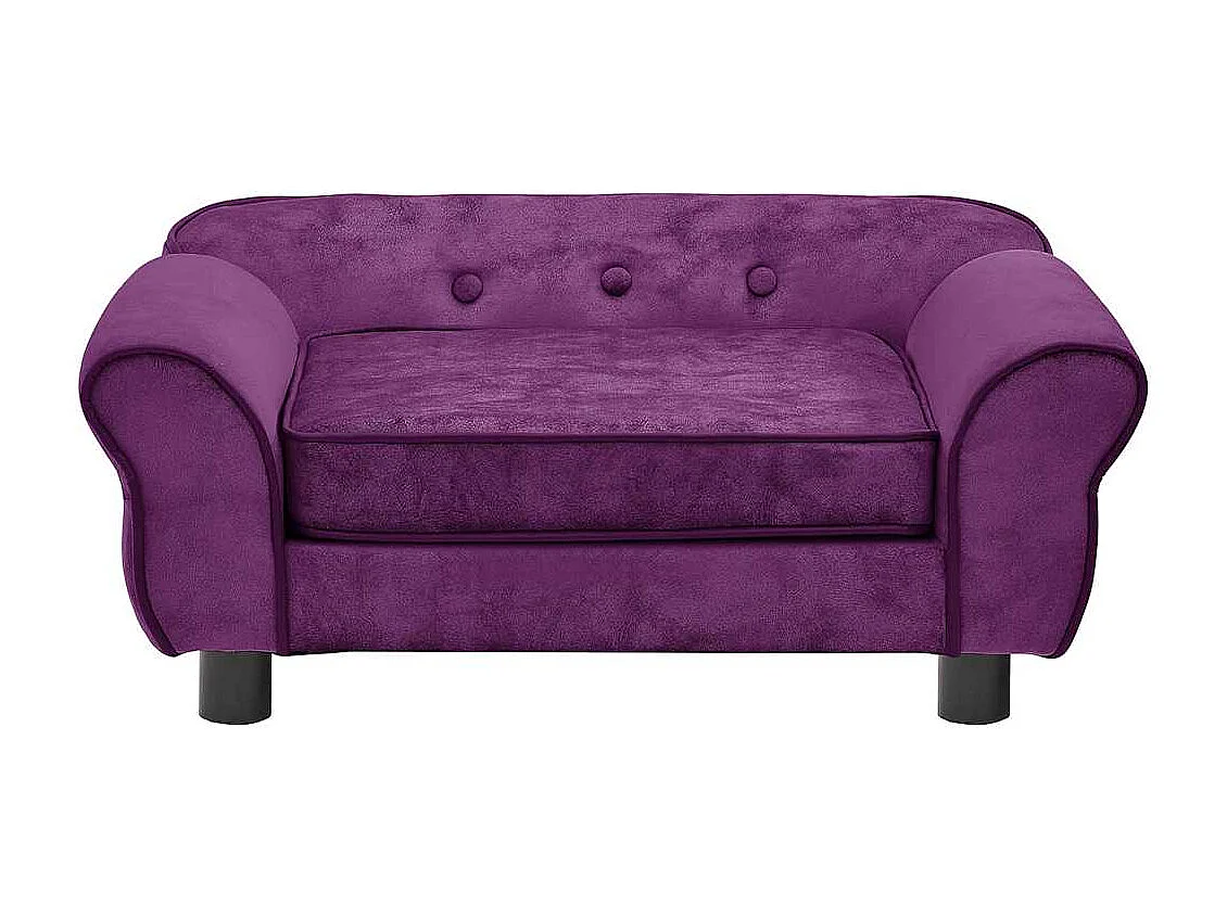 Hondenbank 72x45x30 cm pluche bordeauxrood