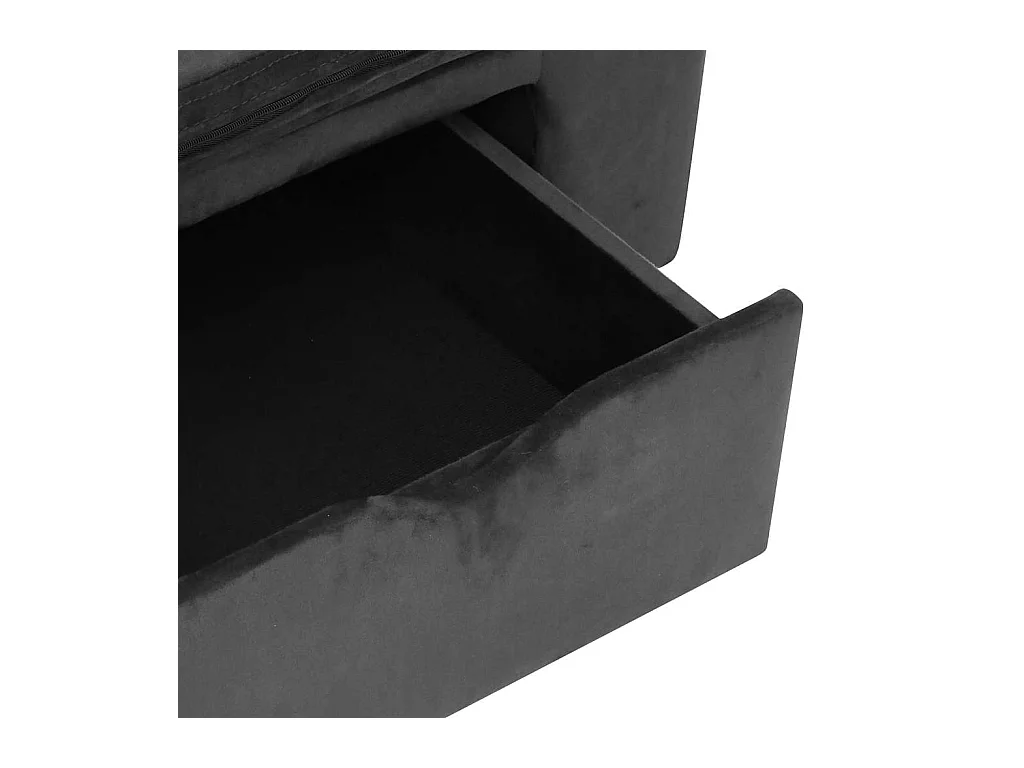 Canapé pour chien avec tiroir Gris foncé 75x50x38 cm Peluche