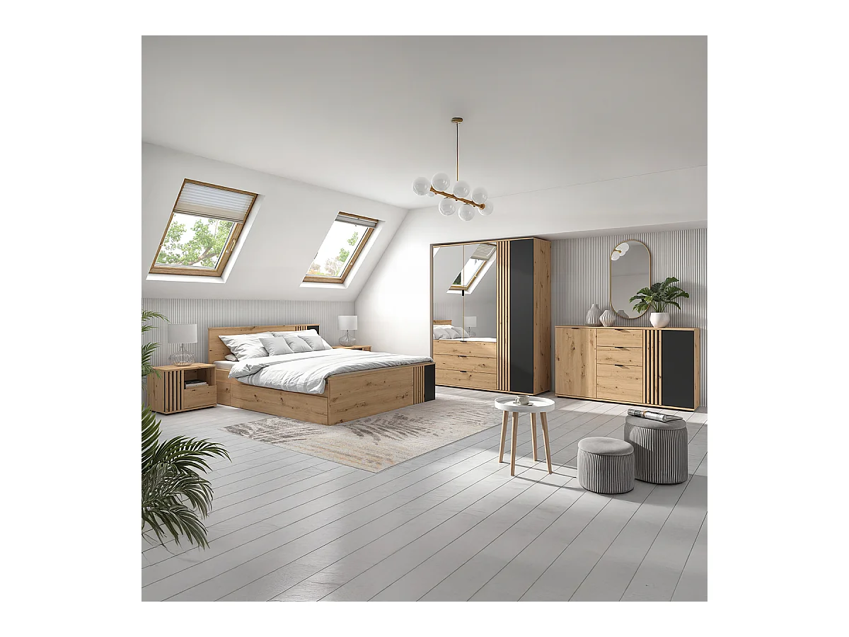 Armoire 3 portes Ezra Bois