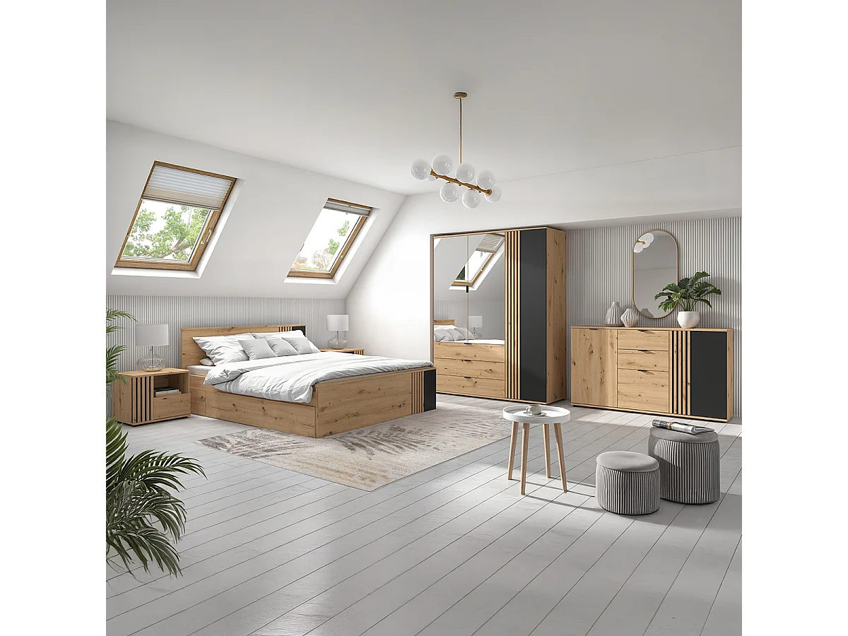 Armoire 3 portes Ezra Bois