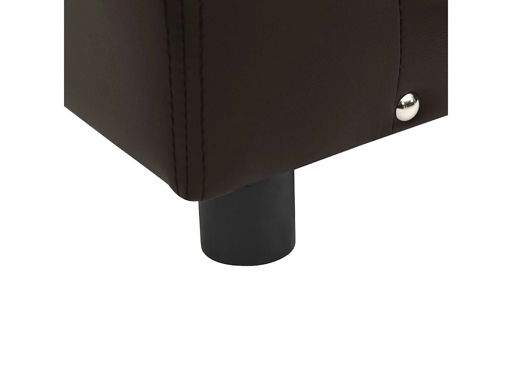 Hondenbank 81x43x31 cm pluche en kunstleer bruin