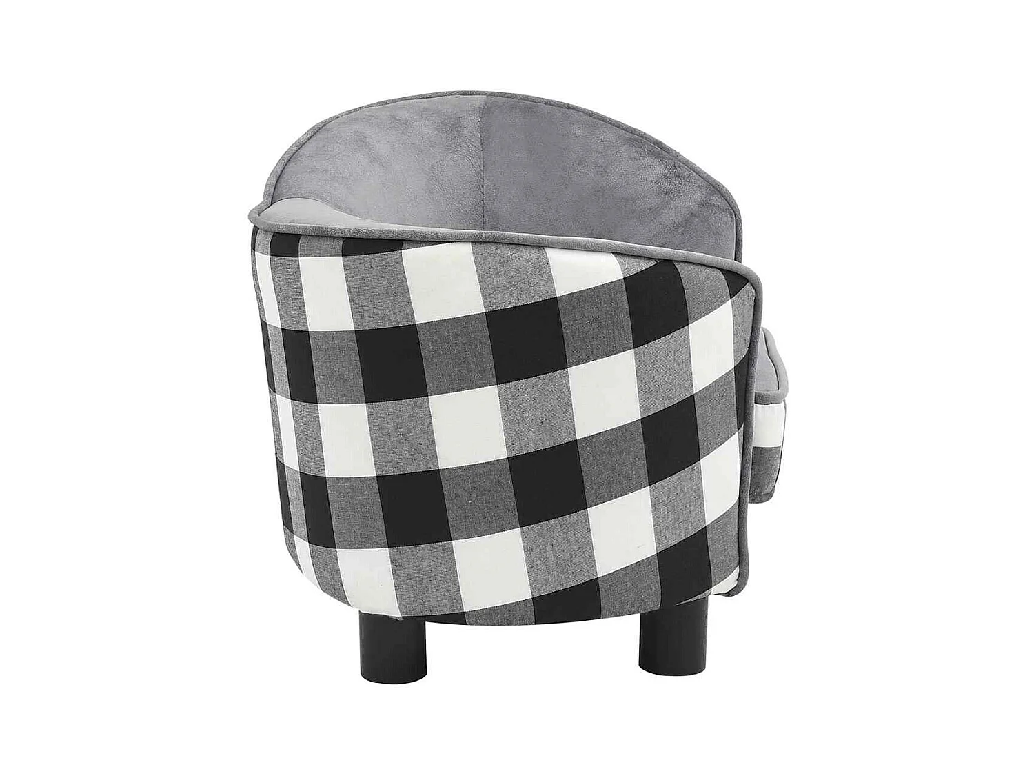 Canapé pour chien Gris 68x38x38 cm Peluche
