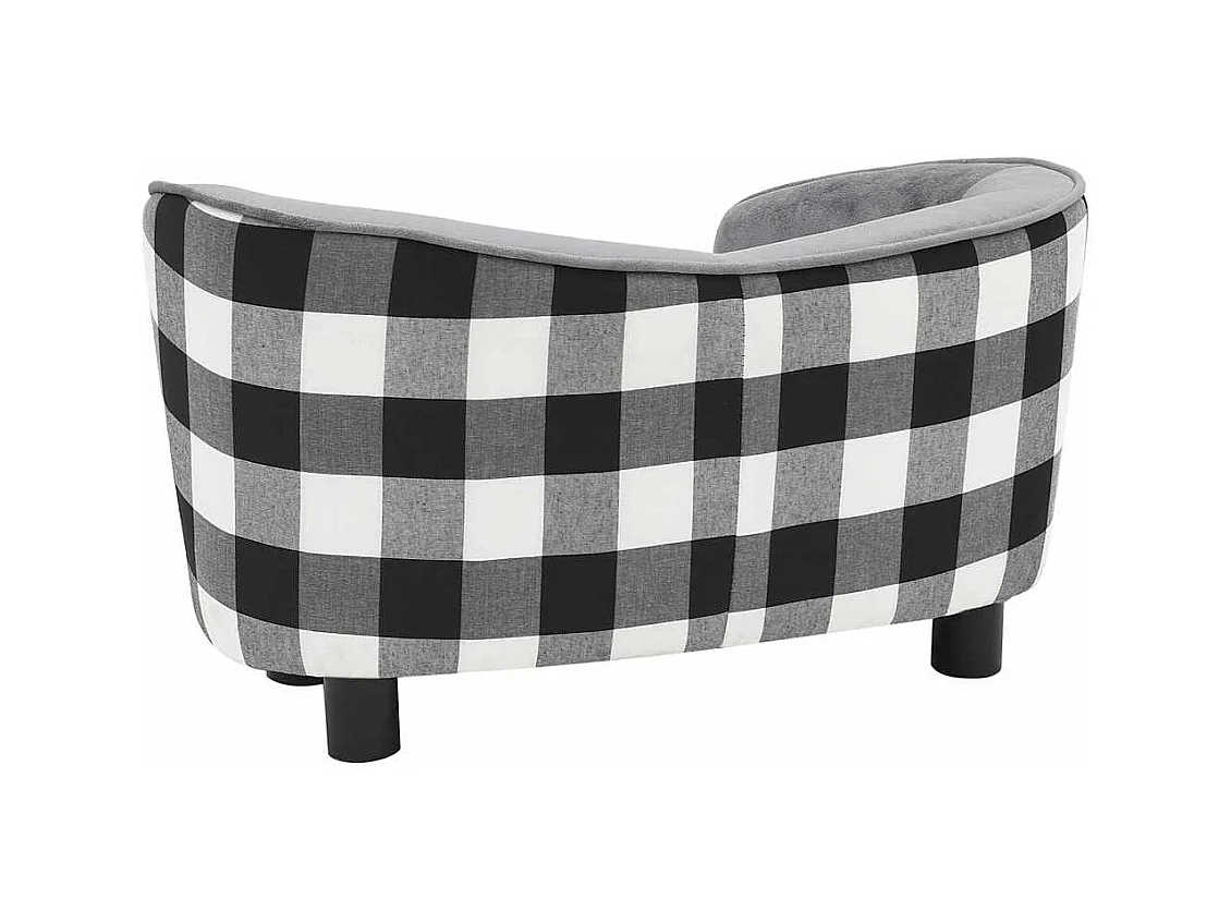 Canapé pour chien Gris 68x38x38 cm Peluche