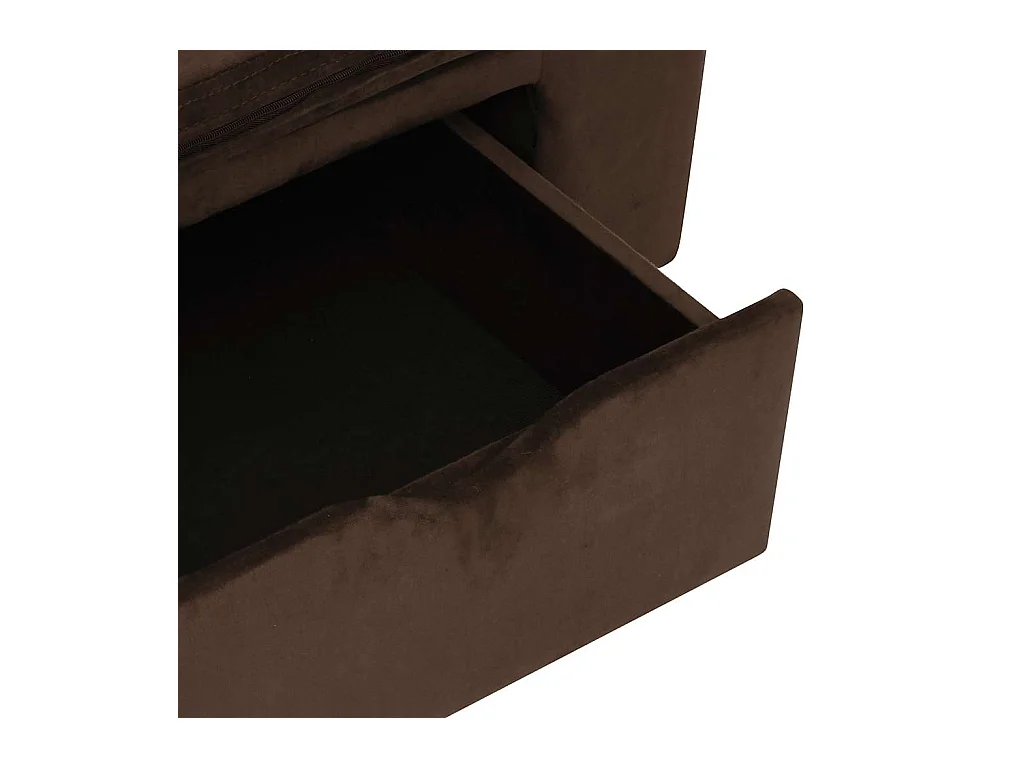 Canapé pour chien avec tiroir Marron 75x50x38 cm Peluche