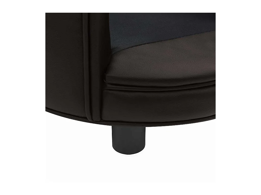 Canapé pour chien Marron 48x48x32 cm Peluche et similicuir