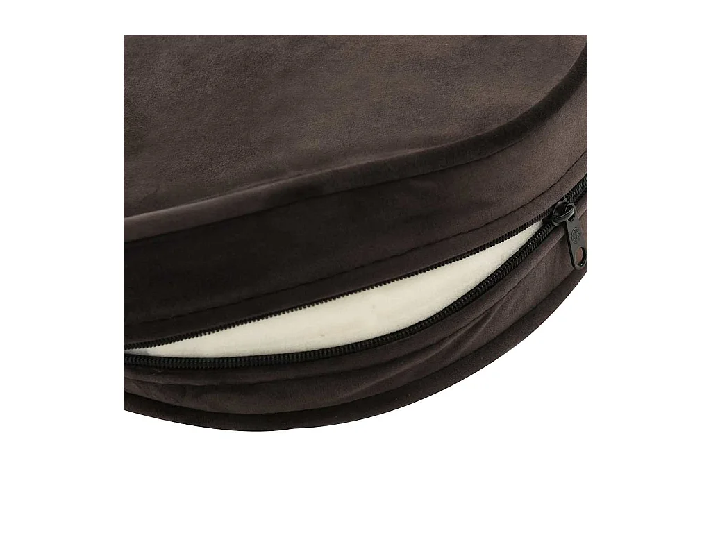 Canapé pour chien Marron 48x48x32 cm Peluche et similicuir