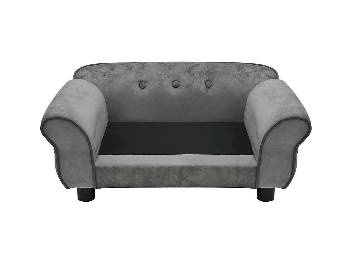 Canapé pour chien Gris foncé 72x45x30 cm Peluche