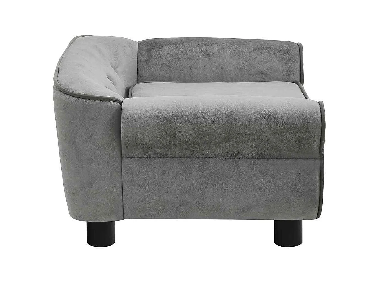 Canapé pour chien Gris foncé 72x45x30 cm Peluche