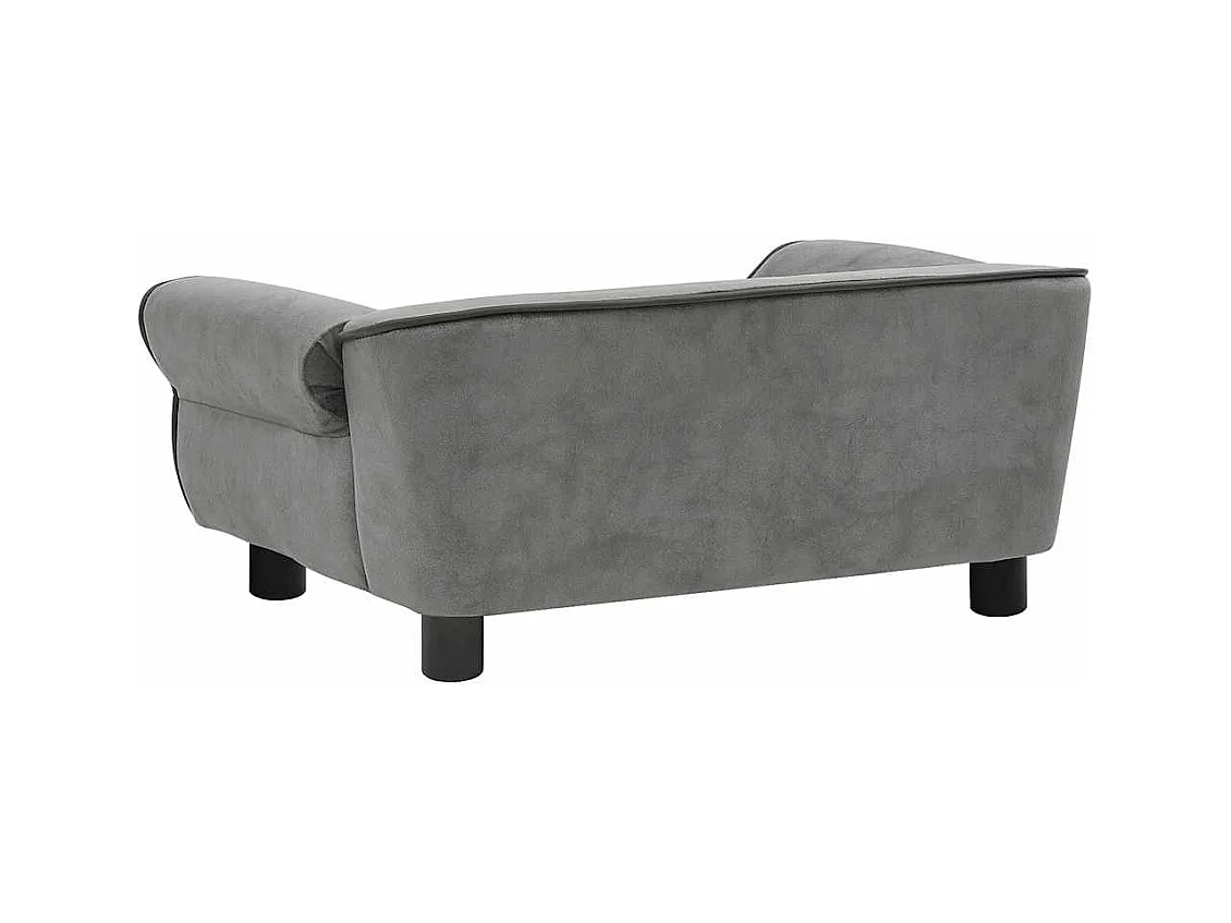 Canapé pour chien Gris foncé 72x45x30 cm Peluche