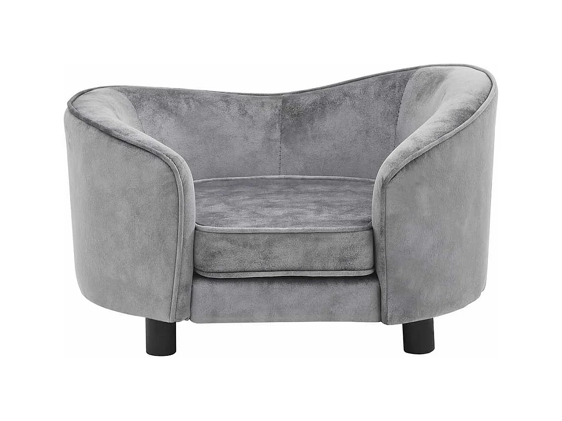 Canapé pour chien Gris 69x49x40 cm Peluche