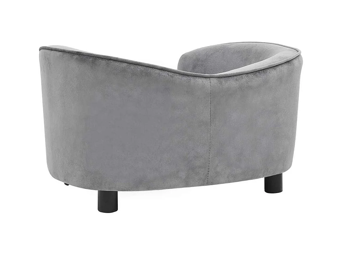 Canapé pour chien Gris 69x49x40 cm Peluche