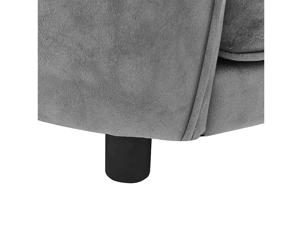 Sofá para perros felpa gris 69x49x40 cm