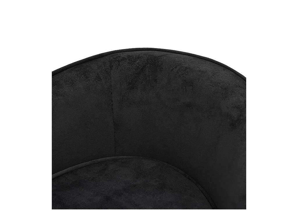 Canapé pour chien Noir 69x49x40 cm Peluche