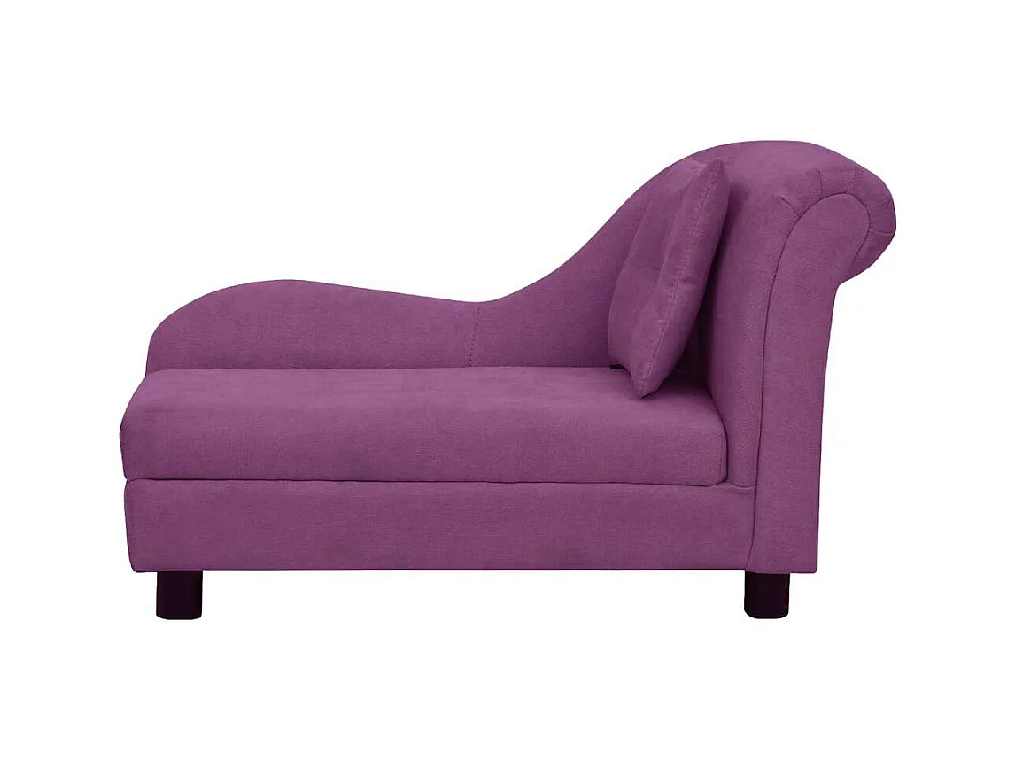 Canapé pour chien avec oreiller Bordeaux 83x44x44 cm Peluche